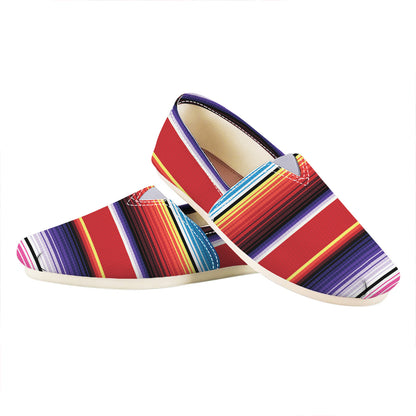 Tribal Serape Blanket Stripe Print Casual Shoes