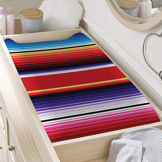 Tribal Serape Blanket Stripe Print Changing Pad Cover