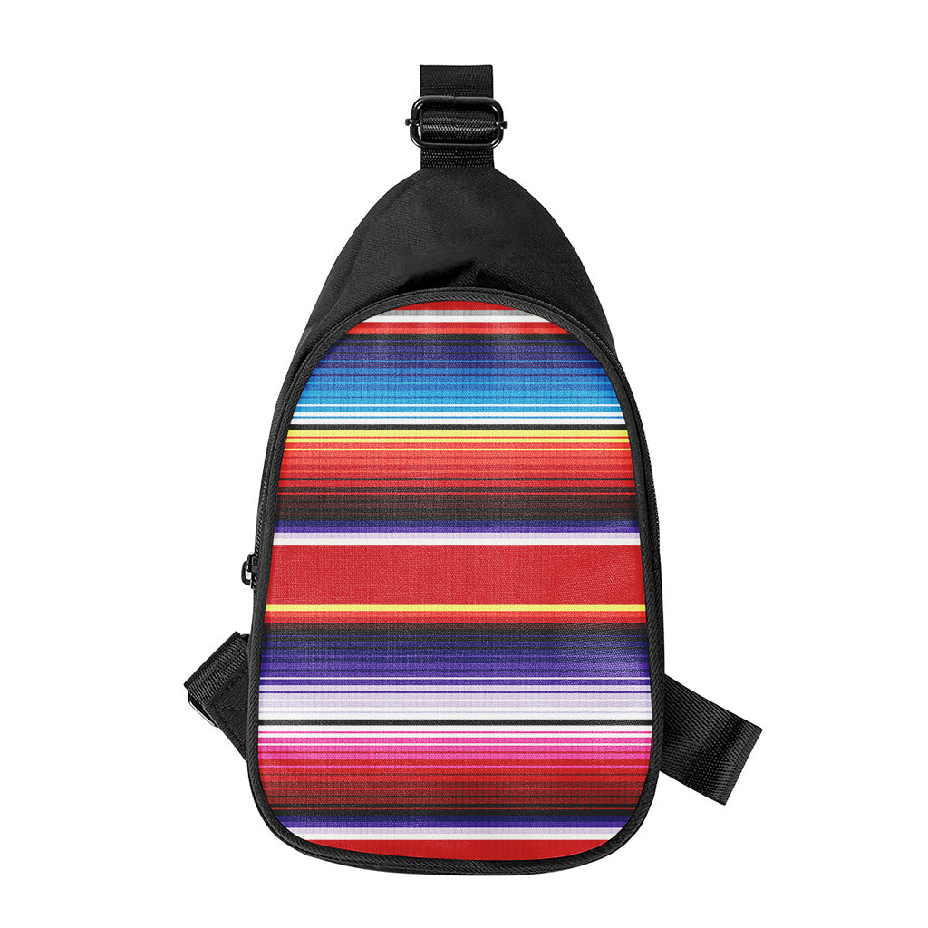 Tribal Serape Blanket Stripe Print Chest Bag