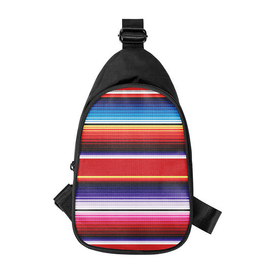 Tribal Serape Blanket Stripe Print Chest Bag