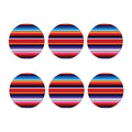 Tribal Serape Blanket Stripe Print Coaster Set