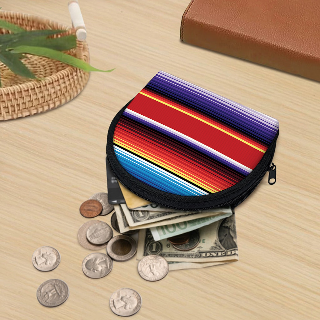 Tribal Serape Blanket Stripe Print Coin Purse