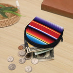 Tribal Serape Blanket Stripe Print Coin Purse