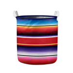 Tribal Serape Blanket Stripe Print Collapsible Laundry Basket