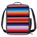 Tribal Serape Blanket Stripe Print Crossbody Lunch Bag