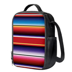 Tribal Serape Blanket Stripe Print Crossbody Lunch Bag