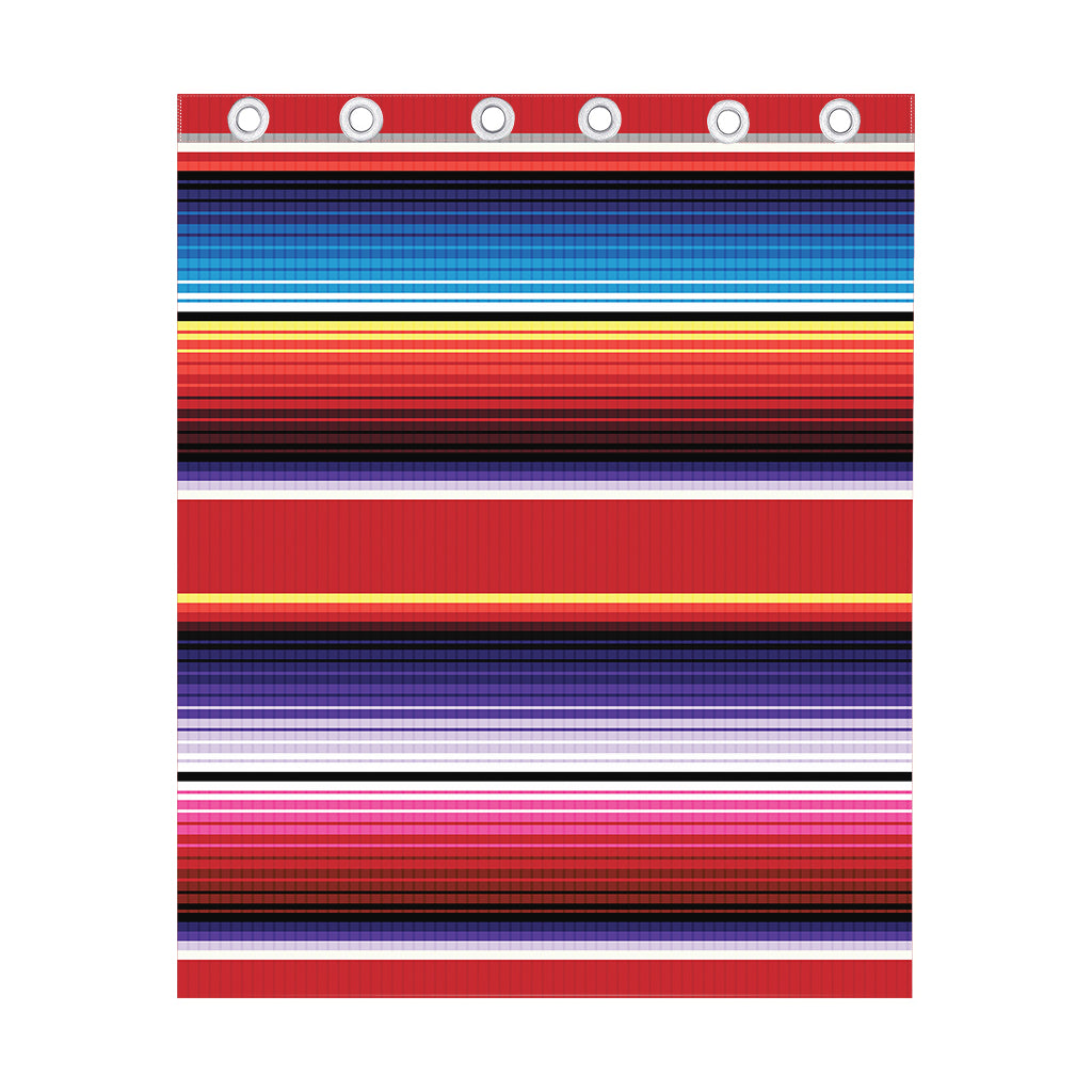 Tribal Serape Blanket Stripe Print Curtain