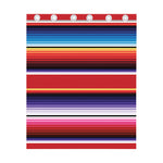 Tribal Serape Blanket Stripe Print Curtain