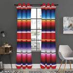 Tribal Serape Blanket Stripe Print Curtain