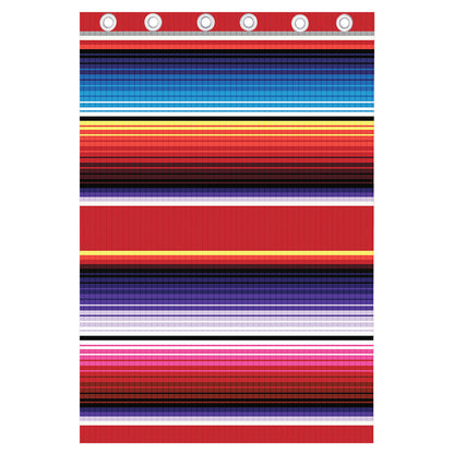 Tribal Serape Blanket Stripe Print Curtain