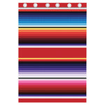 Tribal Serape Blanket Stripe Print Curtain