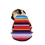 Tribal Serape Blanket Stripe Print Dog Zip Up Jacket