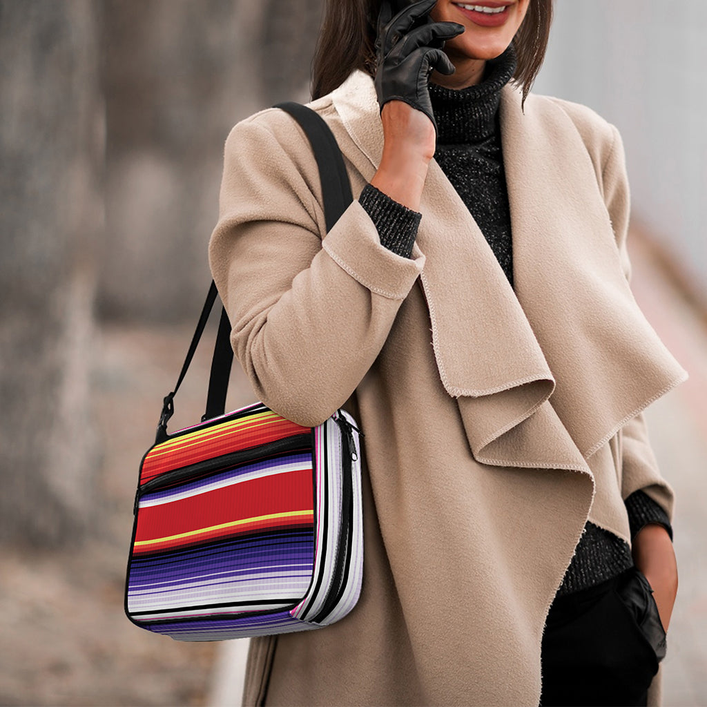 Tribal Serape Blanket Stripe Print Double Strap Bible Bag