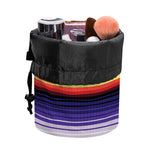 Tribal Serape Blanket Stripe Print Drawstring Makeup Bag