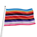Tribal Serape Blanket Stripe Print Flag