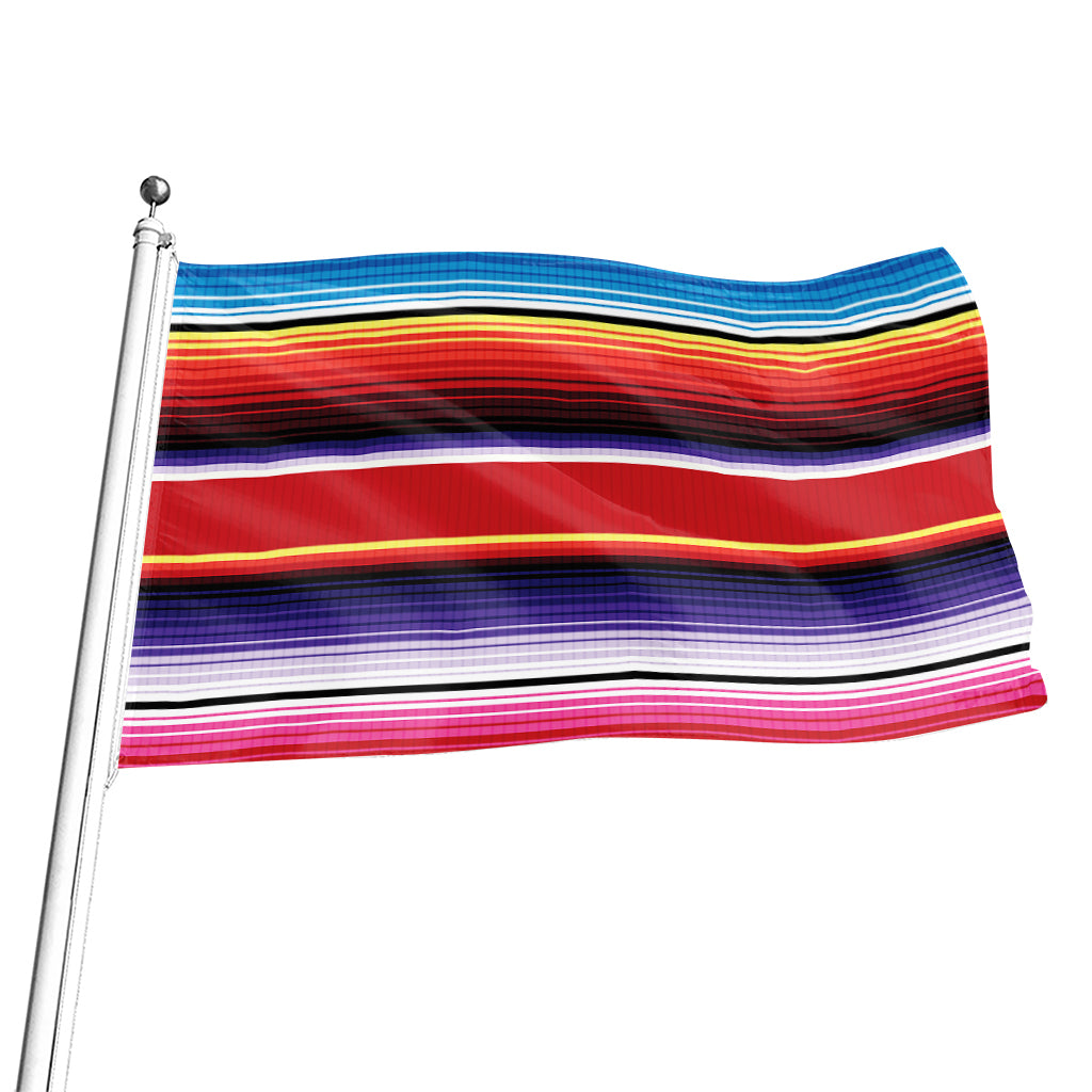 Tribal Serape Blanket Stripe Print Flag