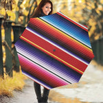 Tribal Serape Blanket Stripe Print Foldable Umbrella