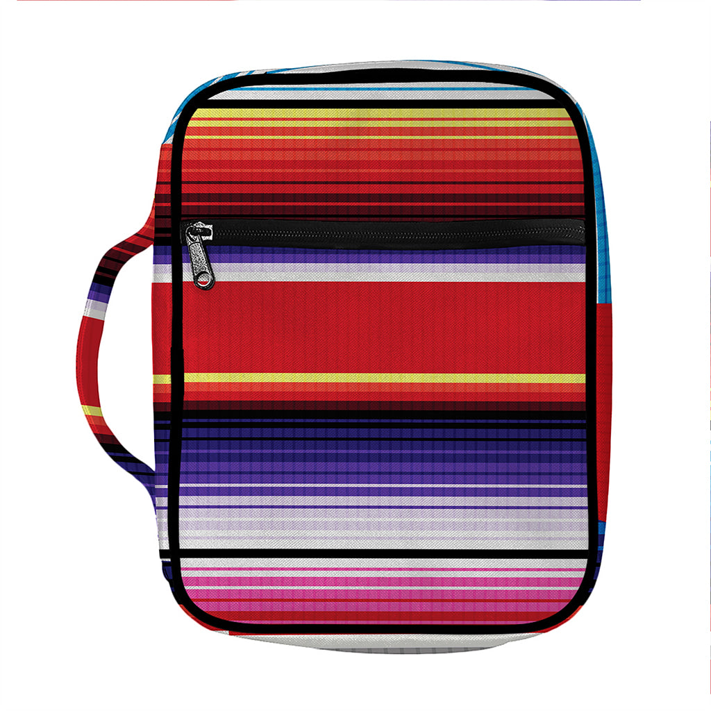 Tribal Serape Blanket Stripe Print Front Pocket Bible Bag
