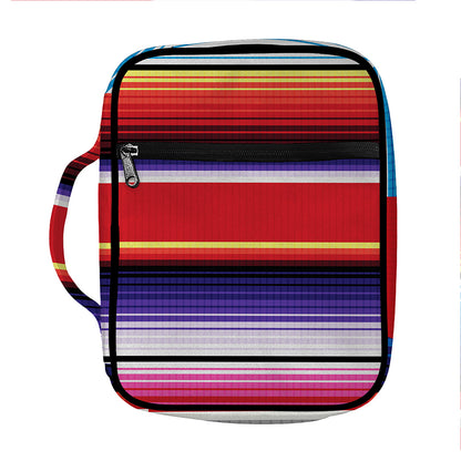 Tribal Serape Blanket Stripe Print Front Pocket Bible Bag