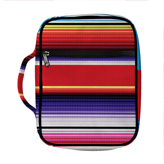 Tribal Serape Blanket Stripe Print Front Pocket Bible Bag