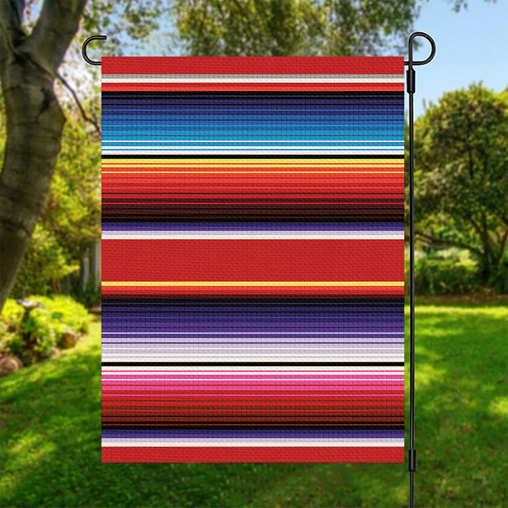 Tribal Serape Blanket Stripe Print Garden Flag