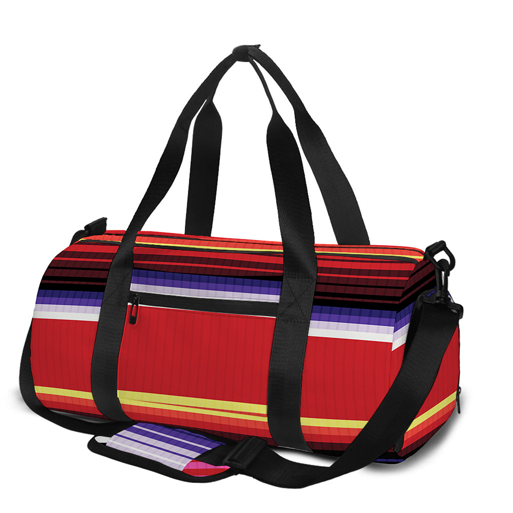 Tribal Serape Blanket Stripe Print Gym Bag