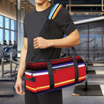 Tribal Serape Blanket Stripe Print Gym Bag