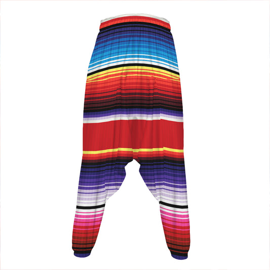 Tribal Serape Blanket Stripe Print Hammer Pants