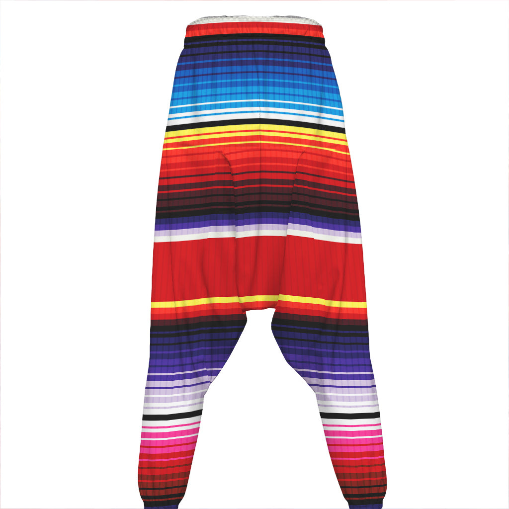 Tribal Serape Blanket Stripe Print Hammer Pants