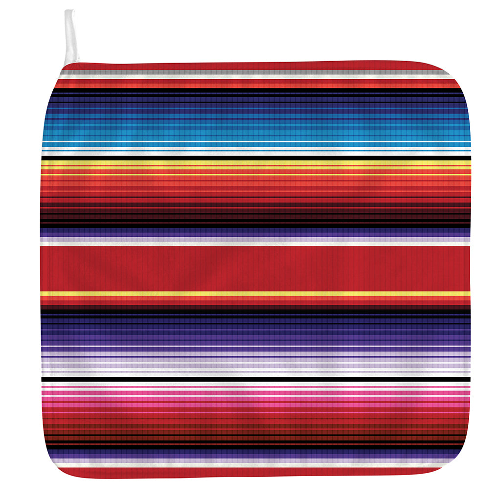 Tribal Serape Blanket Stripe Print Hand Towel