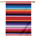 Tribal Serape Blanket Stripe Print House Flag