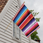 Tribal Serape Blanket Stripe Print House Flag