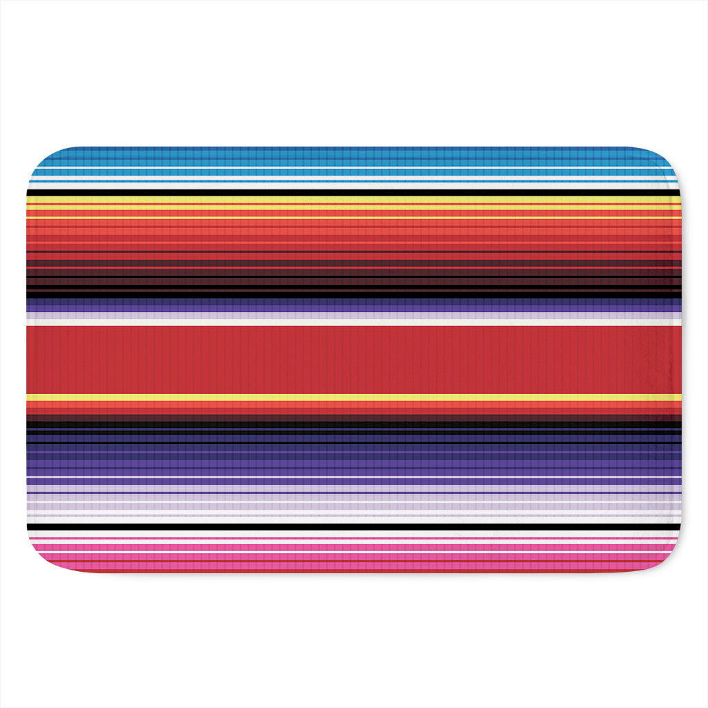 Tribal Serape Blanket Stripe Print Indoor Door Mat
