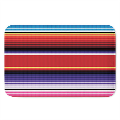 Tribal Serape Blanket Stripe Print Indoor Door Mat