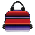 Tribal Serape Blanket Stripe Print Insulated Lunch Bag