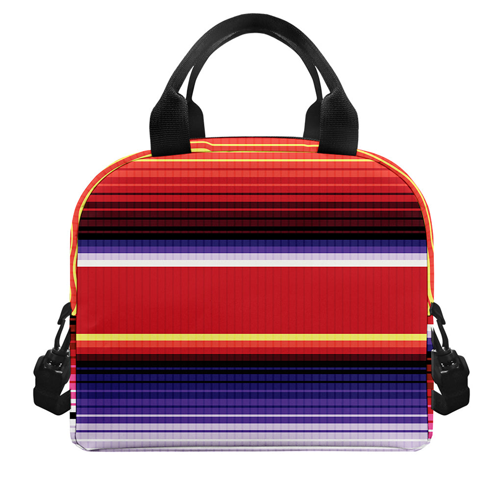 Tribal Serape Blanket Stripe Print Insulated Lunch Bag