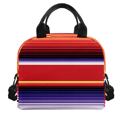 Tribal Serape Blanket Stripe Print Insulated Lunch Bag