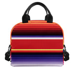 Tribal Serape Blanket Stripe Print Insulated Lunch Bag