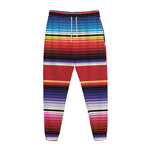 Tribal Serape Blanket Stripe Print Jogger Pants