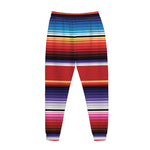 Tribal Serape Blanket Stripe Print Jogger Pants
