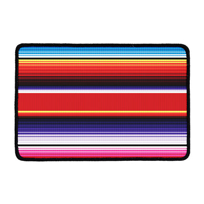 Tribal Serape Blanket Stripe Print Kitchen Mat