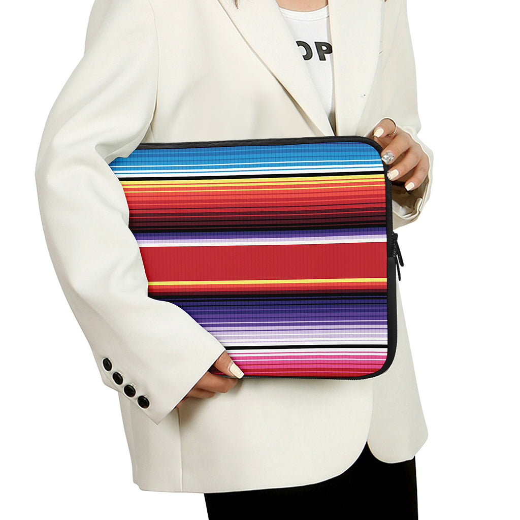 Tribal Serape Blanket Stripe Print Laptop Sleeve