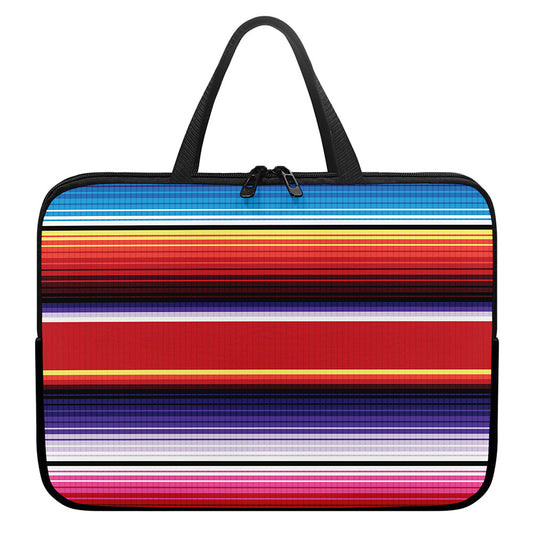 Tribal Serape Blanket Stripe Print Laptop Sleeve With Handle