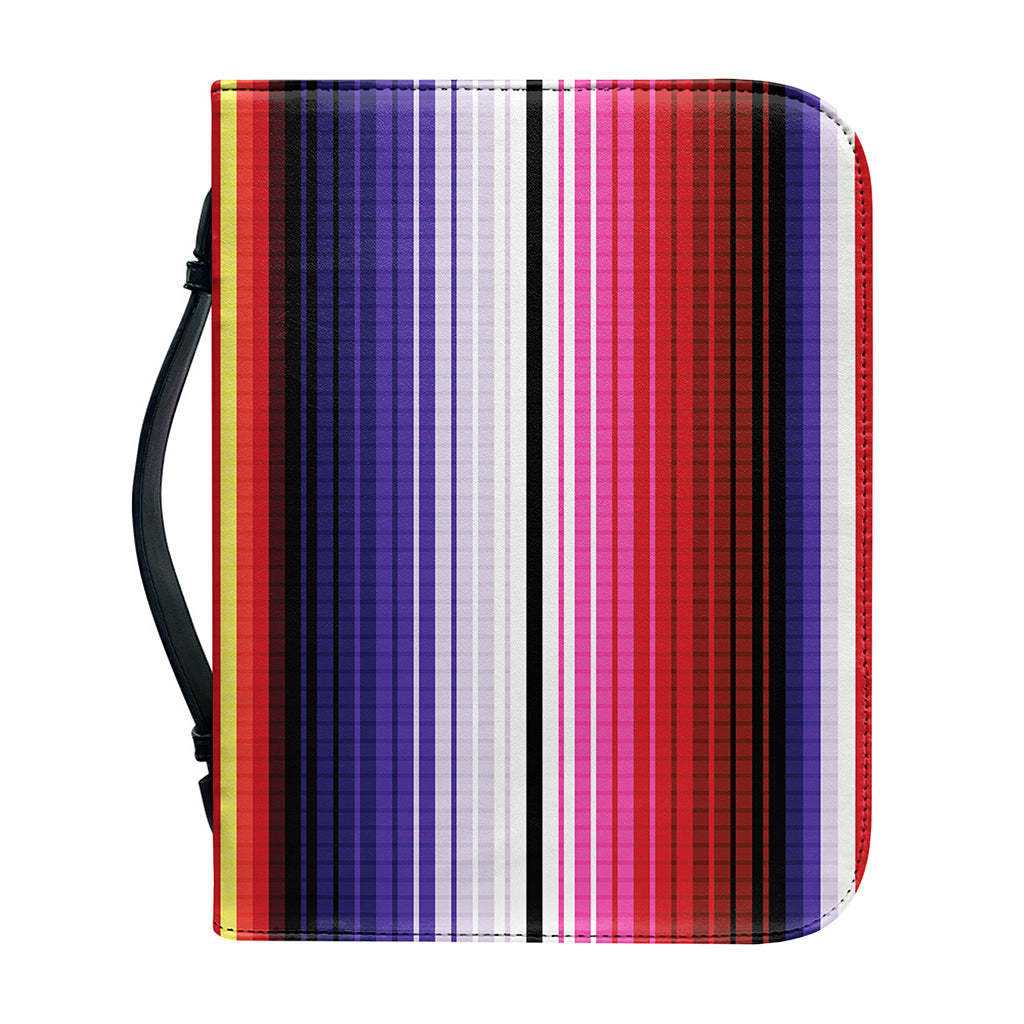 Tribal Serape Blanket Stripe Print Leather Bible Cover