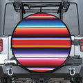 Tribal Serape Blanket Stripe Print Leather Spare Tire Cover