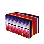 Tribal Serape Blanket Stripe Print Leather Tissue Box Cover