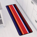 Tribal Serape Blanket Stripe Print Long Kitchen Mat