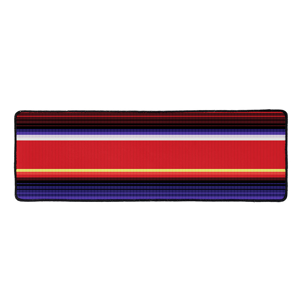 Tribal Serape Blanket Stripe Print Long Kitchen Mat