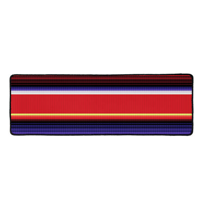 Tribal Serape Blanket Stripe Print Long Kitchen Mat