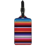 Tribal Serape Blanket Stripe Print Luggage Tag